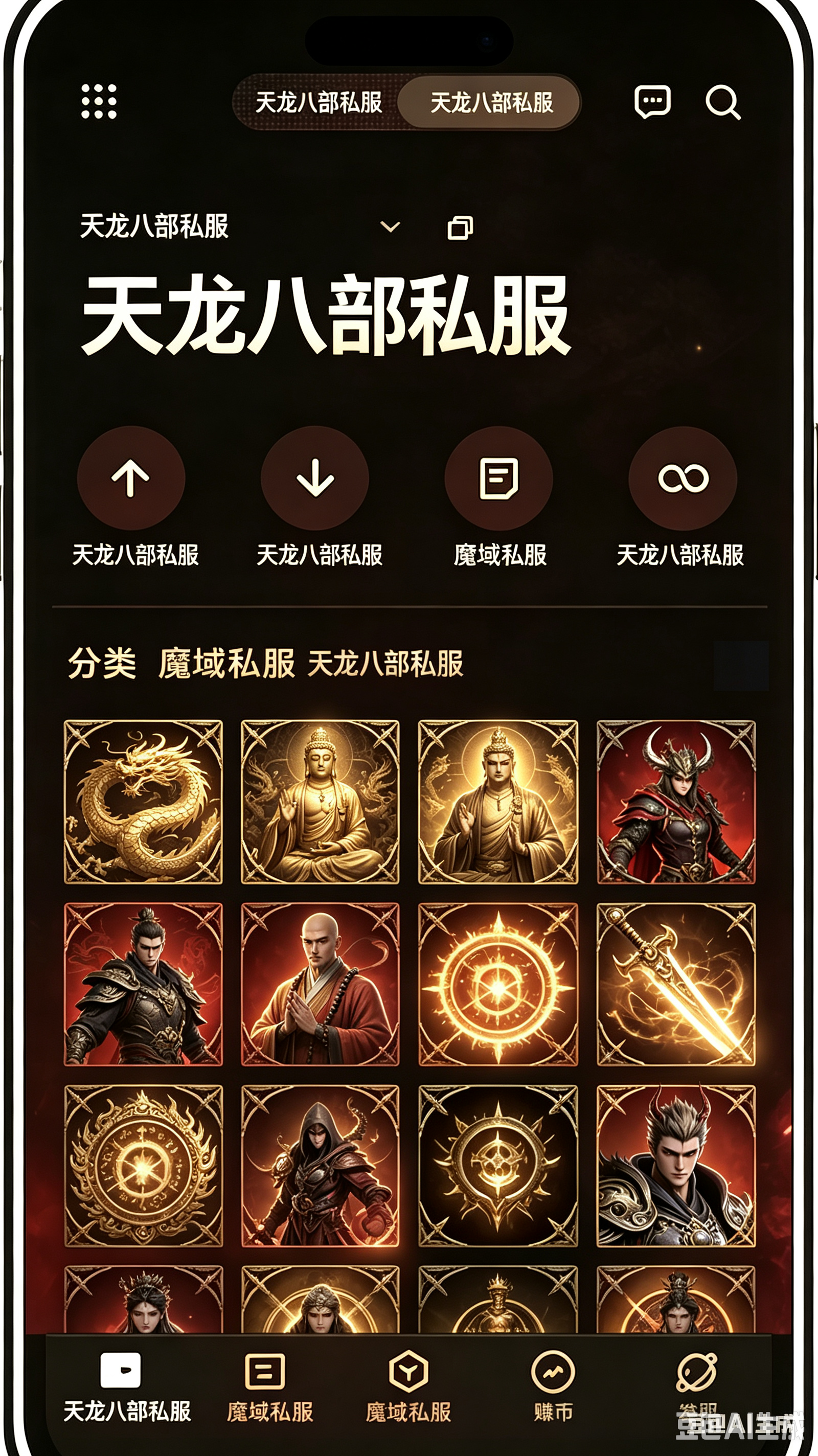 魔域私服幻兽幻化操作面板